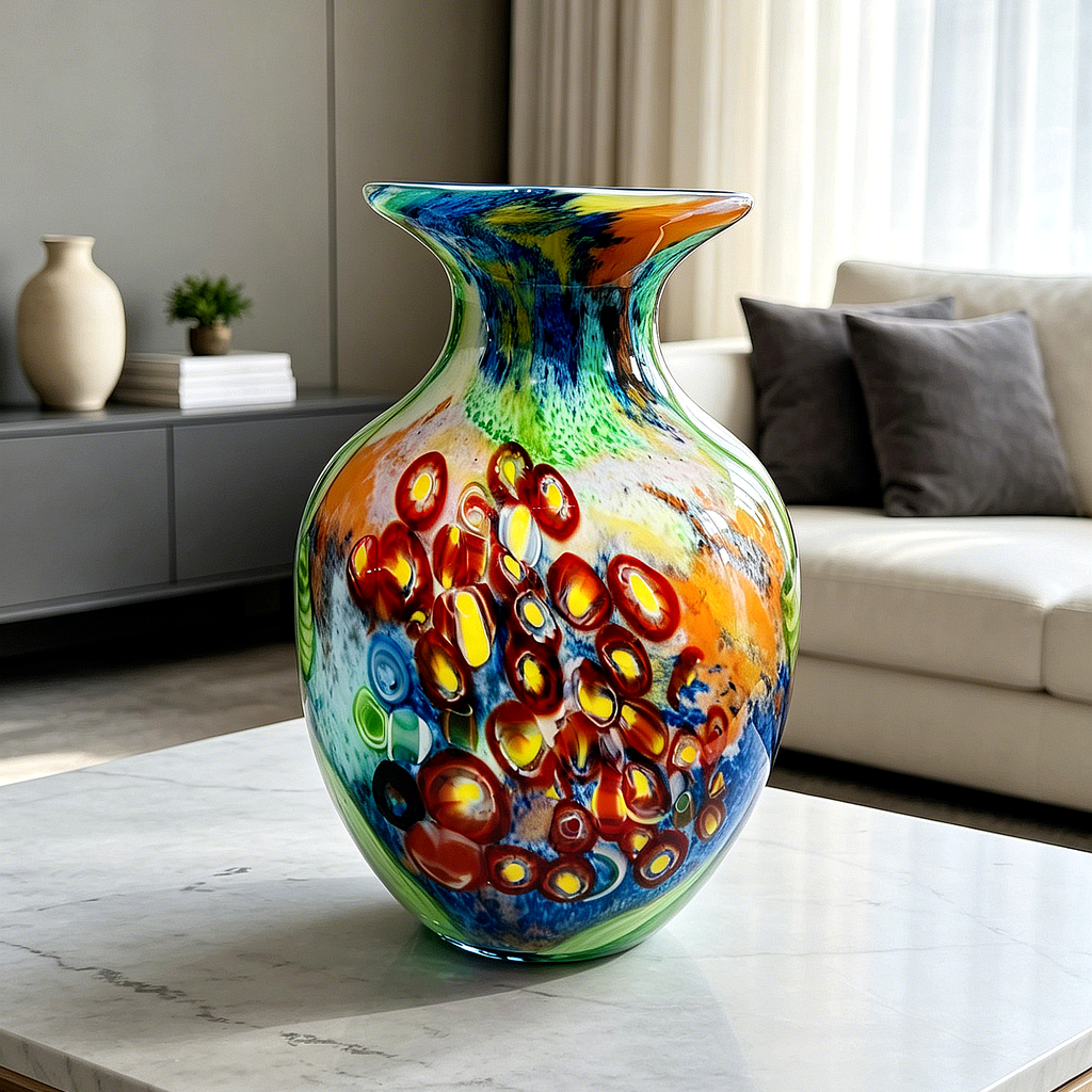 Vintage Murano-Style Art Glass Vase | One Piece in Stock