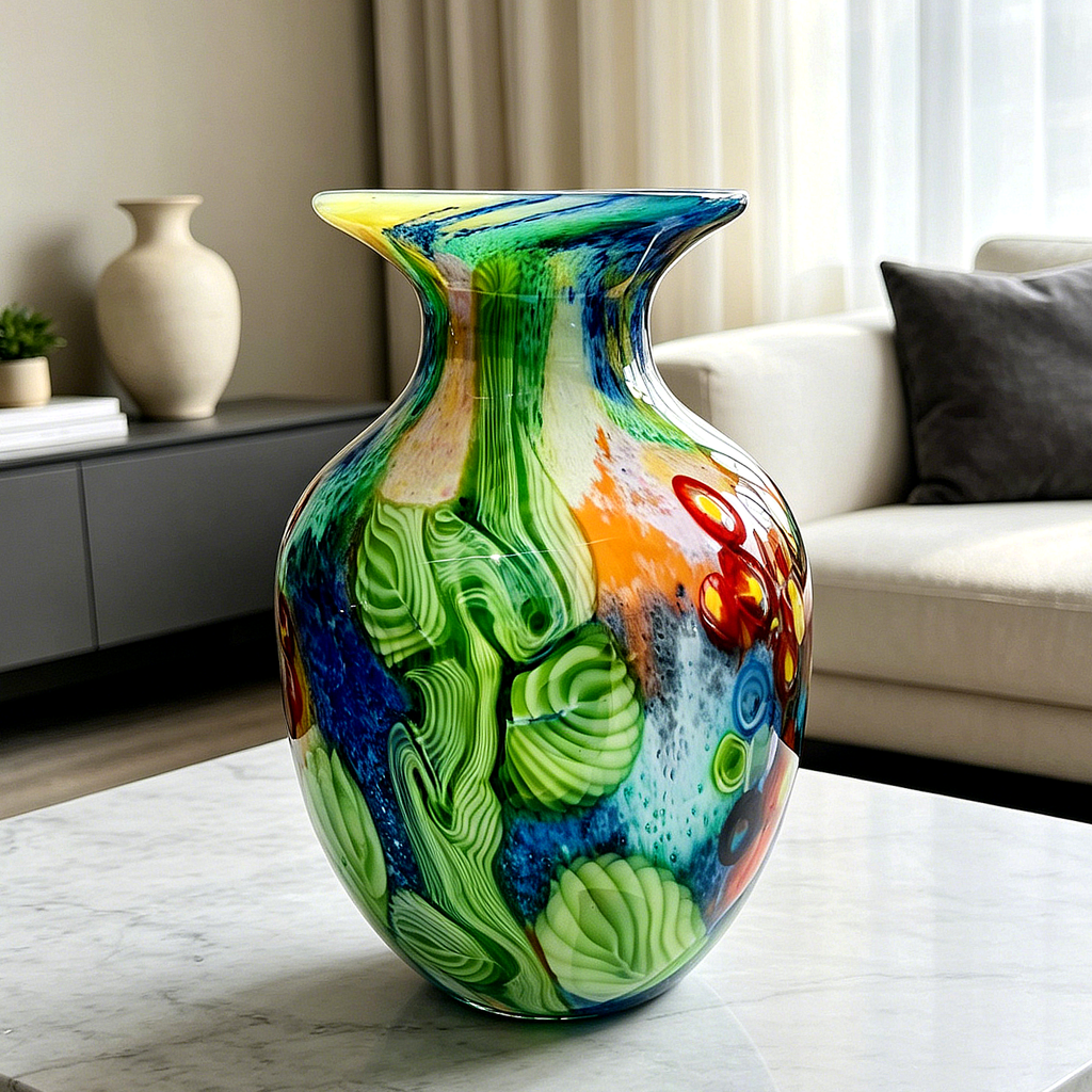 Vintage Murano-Style Art Glass Vase | One Piece in Stock
